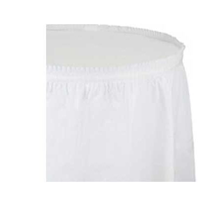 TABLE SKIRT PLASTIC 14'T WHITE