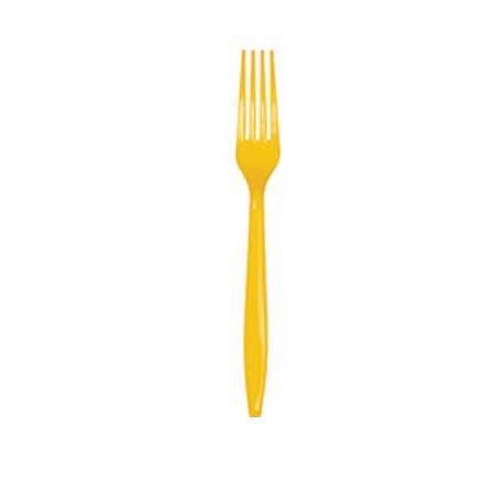FORKS 24ct SCHOOL BUS YELLOW PREMIUM