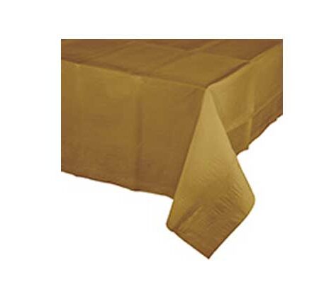 TABLE COVER PLASTIC 54X108 GLITERING GOLD