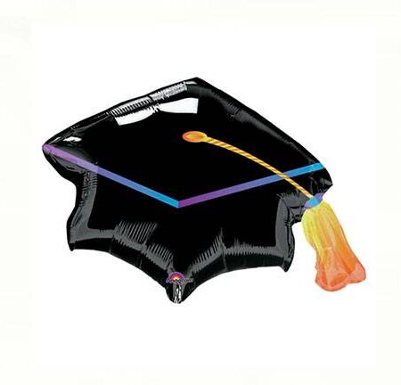 LRG SHP MET BLACK GRAD CAP SUPE