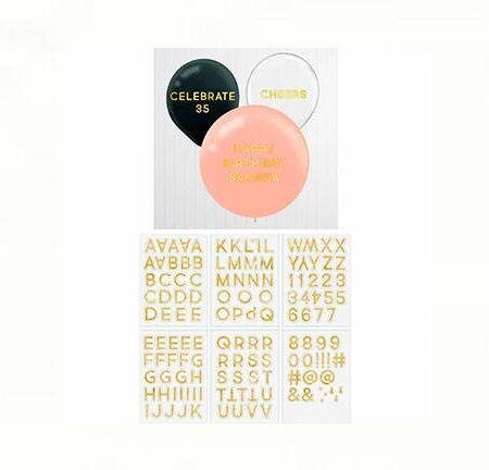 BALLOON STICKER GOLD