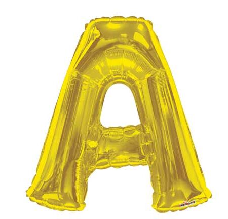 34" SC LETTER "A" GOLD SHAPE SP