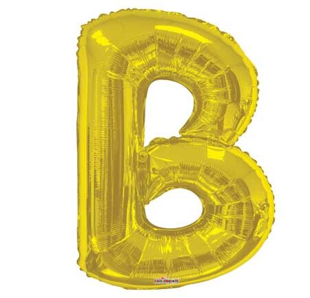 34" SC LETTER "B" GOLD SHAPE SP