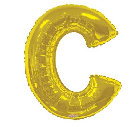 34" SC LETTER "C" GOLD SHAPE SP