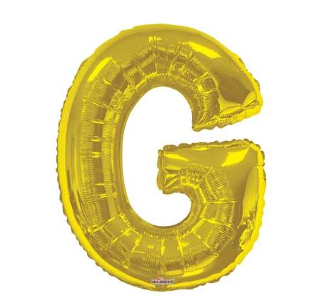 34" SC LETTER "G" GOLD SHAPE SP