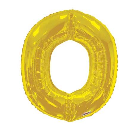 34" SC LETTER "O" GOLD SHAPE SP