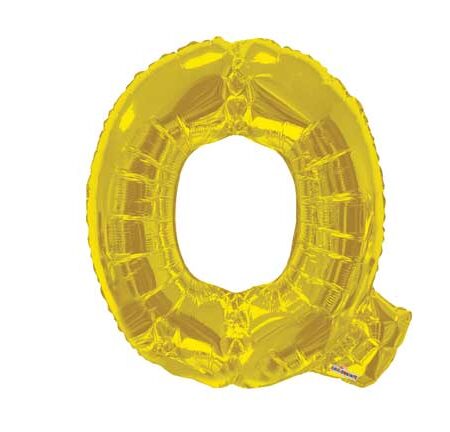 34" SC LETTER "Q" GOLD SHAPE SP