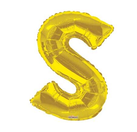 34" SC LETTER "S" GOLD SHAPE SP