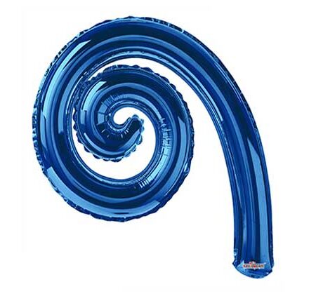 14" KURLY SPIRAL ROYAL BLUE 5CT