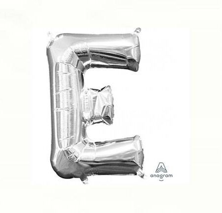 16" MIN SHP MET LETTER "E" SILVER
