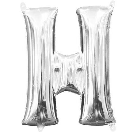 16" MIN SHP MET LETTER "H" SILVER