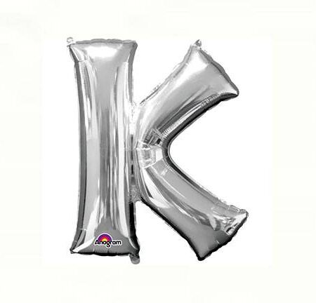 16" MIN SHP MET LETTER "K" SILVER