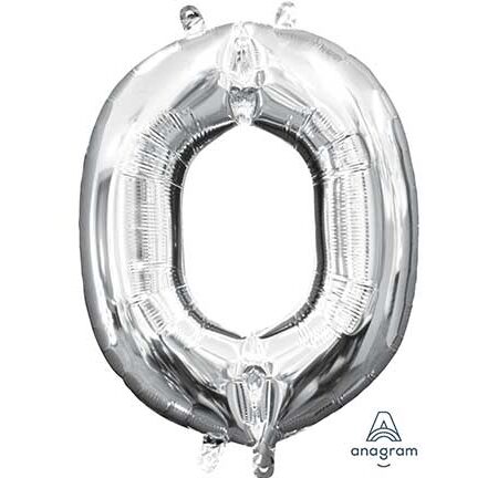 16" MIN SHP MET LETTER "O" SILVER