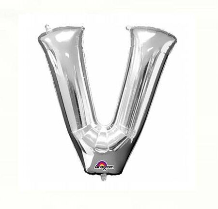 16" MIN SHP MET LETTER "V" SILVER