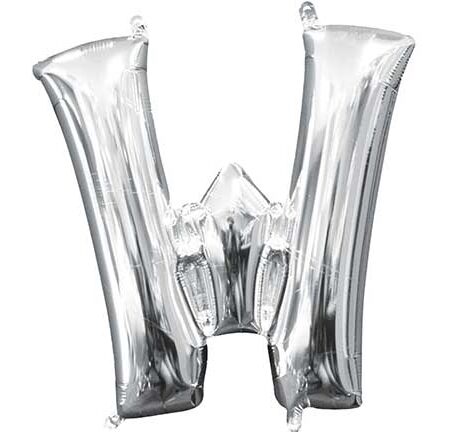 16" MIN SHP MET LETTER "W" SILVER