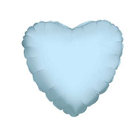 18" SC HEART LIGHT BLUE