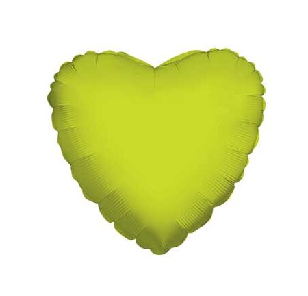 18" SC HEART LIME GREEN