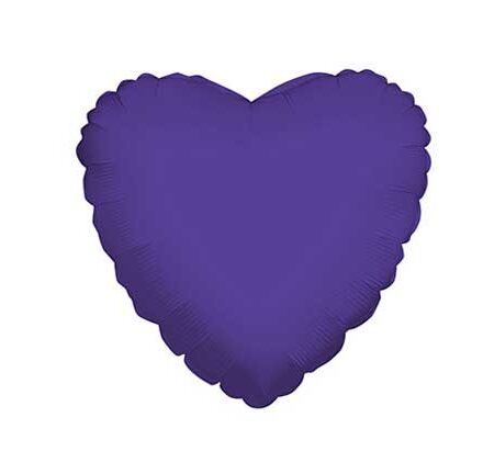 18" SC HEART PURPLE