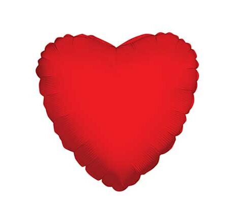18" SC HEART RED