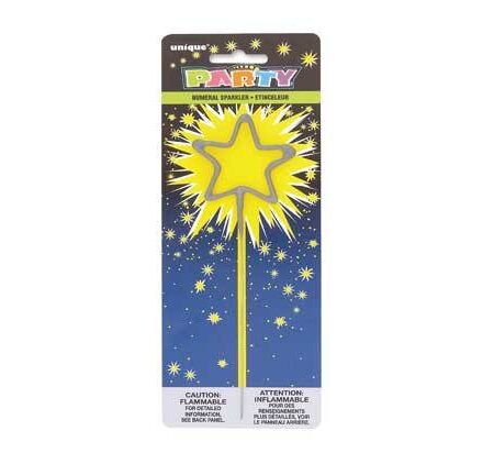 CANDLES SPARKLER 7" STAR SHAPE