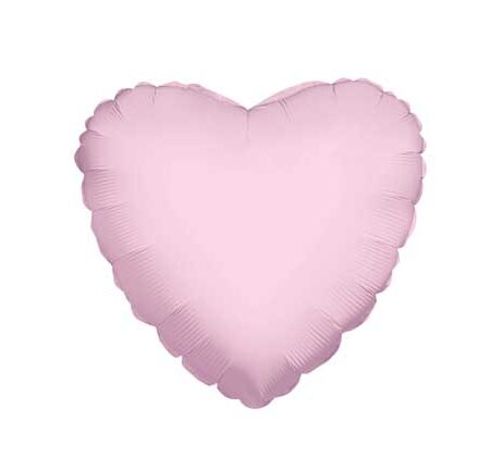 18" SC SOLID BABY PINK HEART