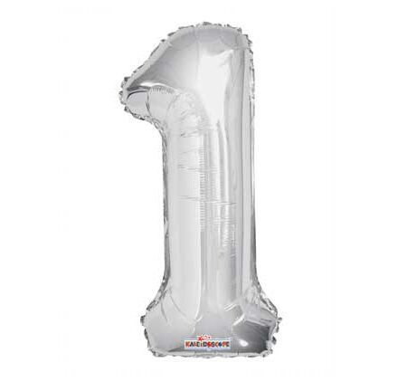 14" NUMBER 1 SILVER SHAPE