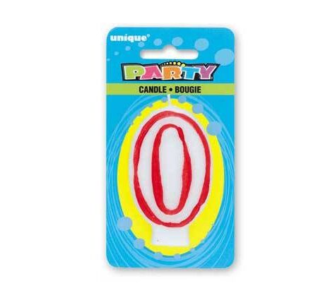 DELUXE NUMERAL BIRTHDAY CANDLE #0