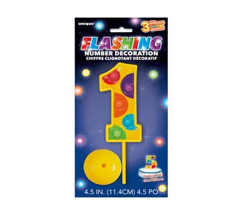 FLASHING NUMBER 1 DECORATION
