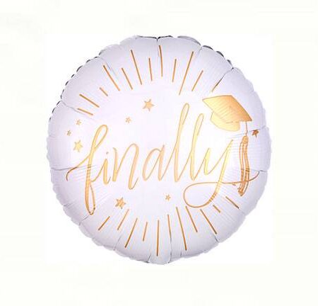 18" FINALLY WHITE & GOLD