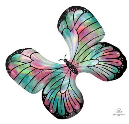 30" SHAPE IRIDESCENT TEAL PINK