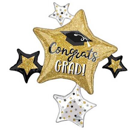 LRG SHP MET GRAD SPARKLE STAR CAP