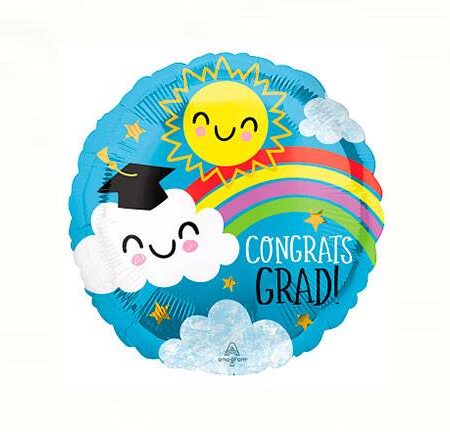 18" CONGRATS GRAD RAINBOW