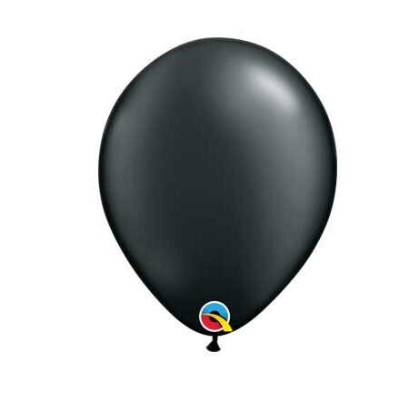 11" LATEX BALLOON RADIANT PEARL ONYX BLACK