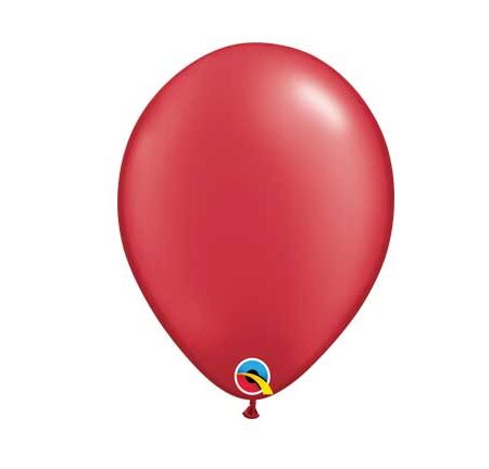 11" LATEX BALLOON RADIANT PEARL RUBY RED