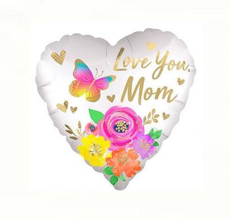 18" LOVE YOU MON SATIN FLORAL