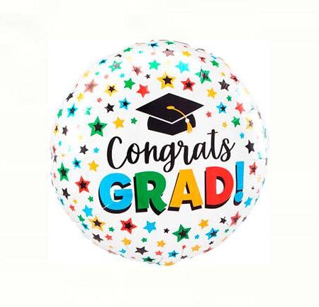 18" MULTI COLORED GRAD FRONT