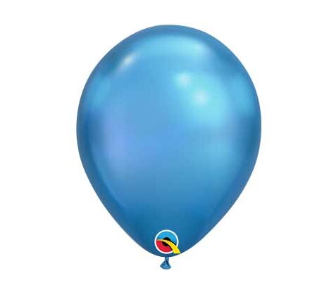 11" LATEX BALLOON CHROME BLUE