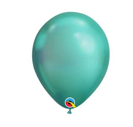 11" LATEX BALLOON CHROME GREEN