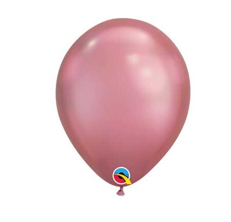 11" LATEX BALLOON CHROME MAUVE