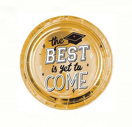 10" ROUND PLATE THE BEST IS YET TO COME METALLIC