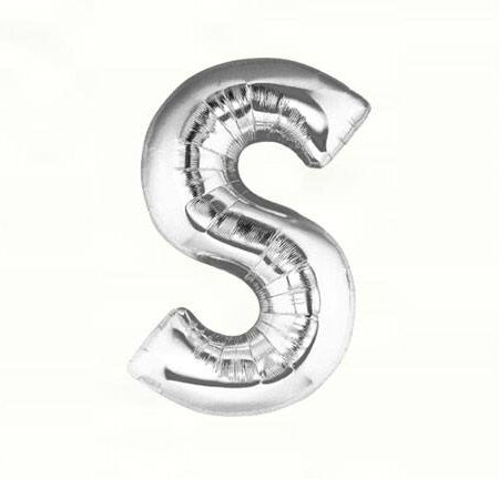 7" LETTER S SILVER