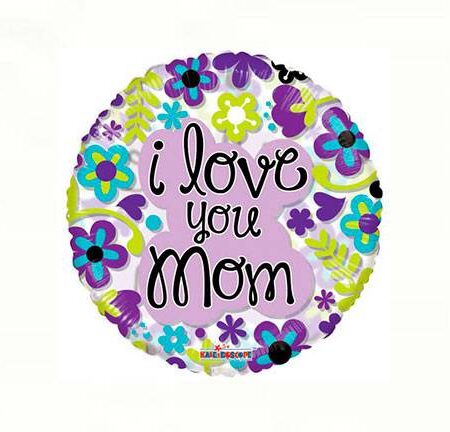 18" HMD MOM FLOWERS CLEAR VIEW