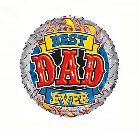 18" BEST DAD EVER FLAMES