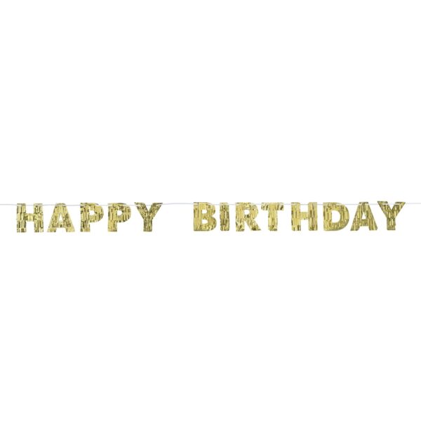 GOLDEN AGE BIRTHDAY FRINGED LETTER BANNER