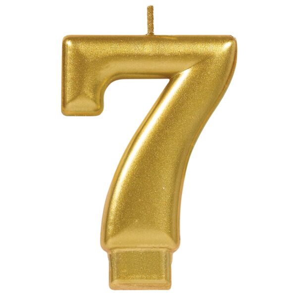CANDLE GOLD NUMERAL #7
