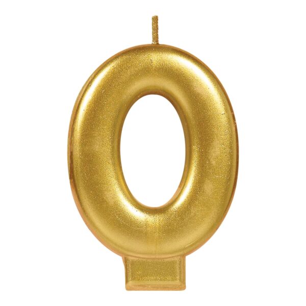 CANDLE GOLD NUMERAL #0