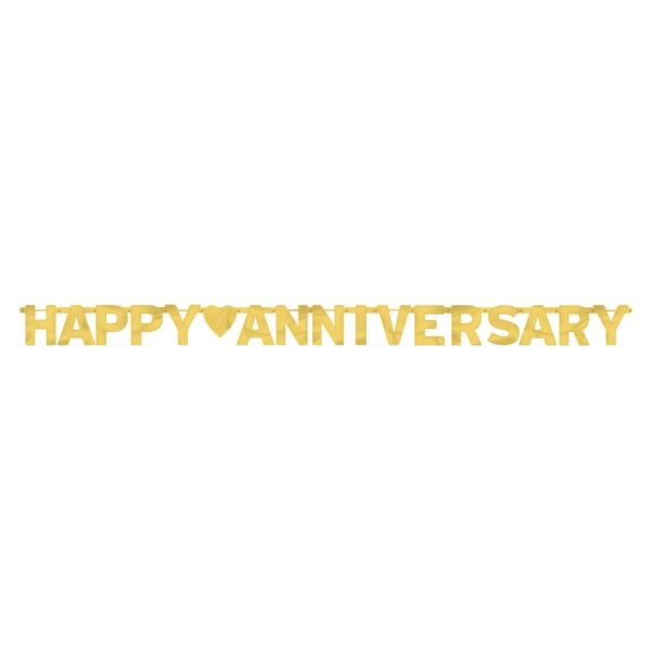 HAPPY ANNIVERSARY GOLD - LARGE