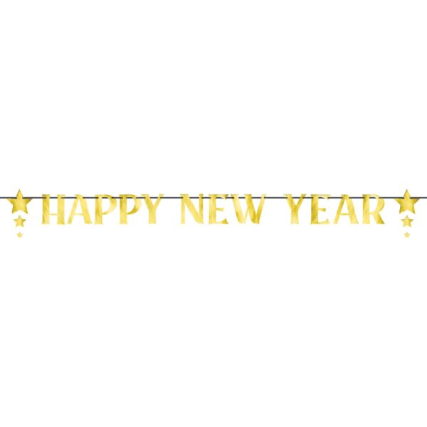 HAPPY NEW YEAR STAR LETTER BANNER