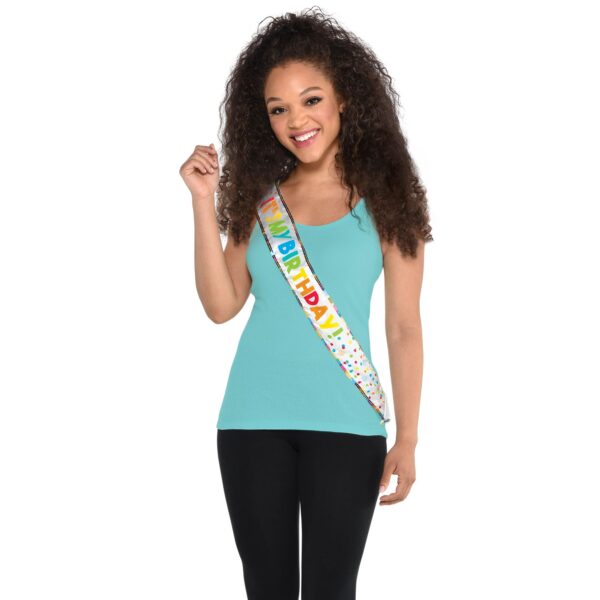 BIRTHDAY CELEBRATION FABRIC SASH