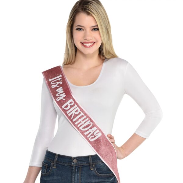 BLUSH BIRTHDAY DELUXE SASH